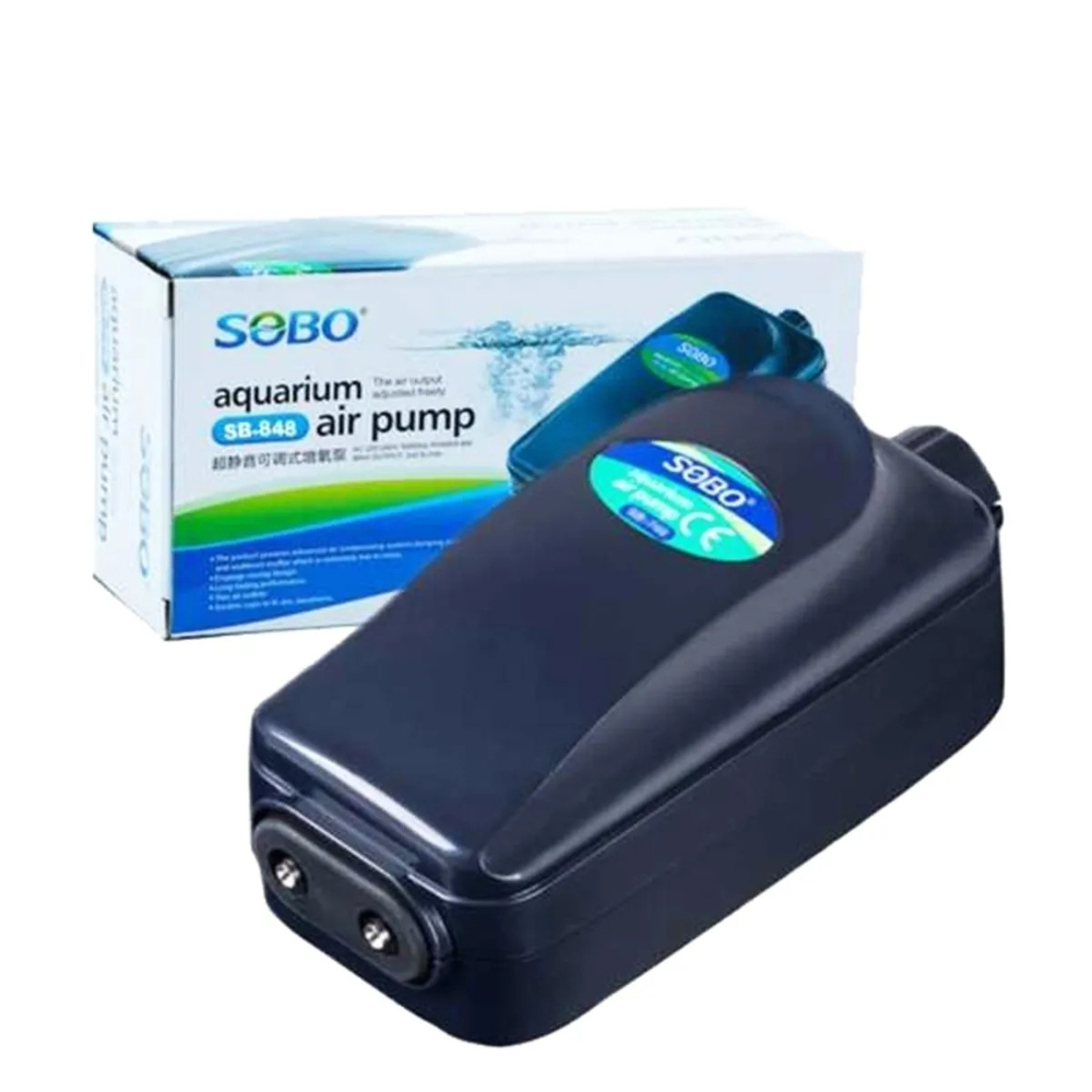 sobowebp (1) (2) Sobo Sessiz Ayarlanabilir Çift Çıkışlı Hava Motoru 12W 2x4.5 Lt/dak SB-848 - Görsel 1